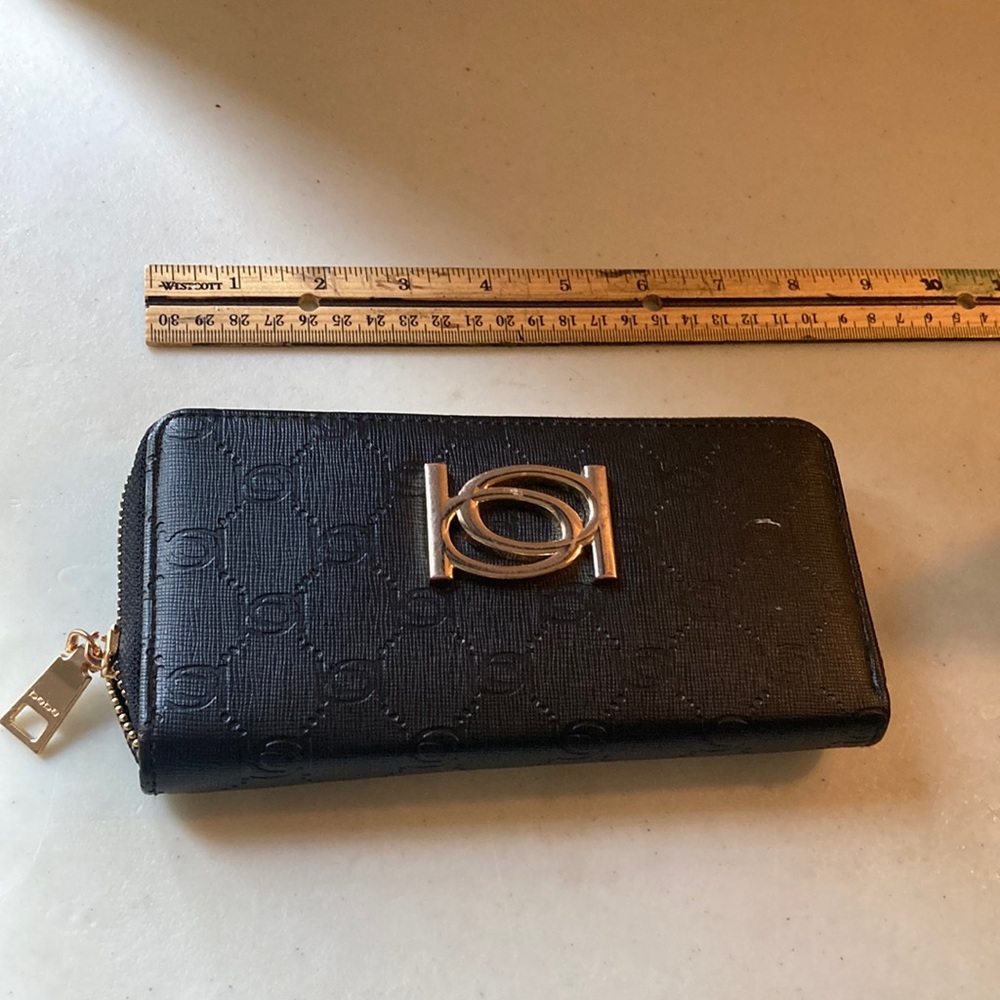 Bebe Los Angeles Black Monogram Wallet